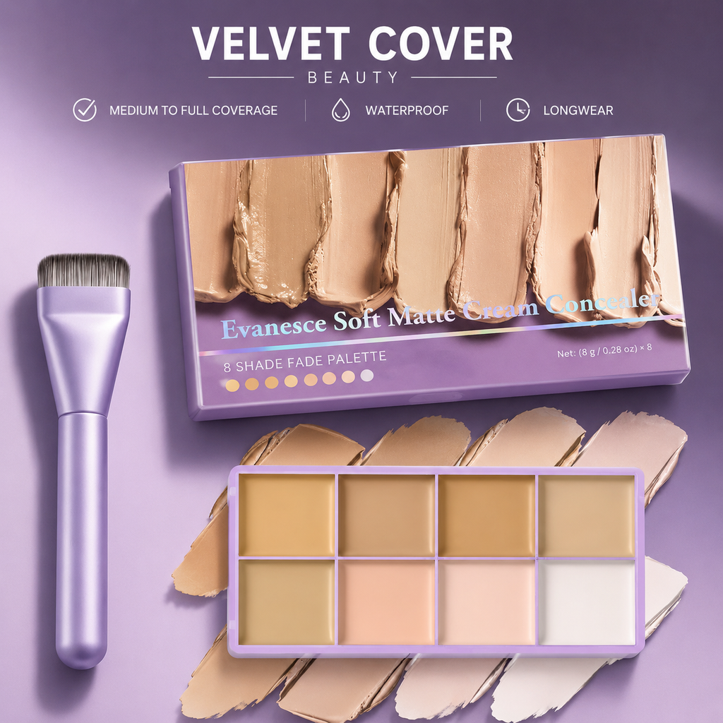 Velvet Cover™  Palette Correctrice & Contour 8 Teintes